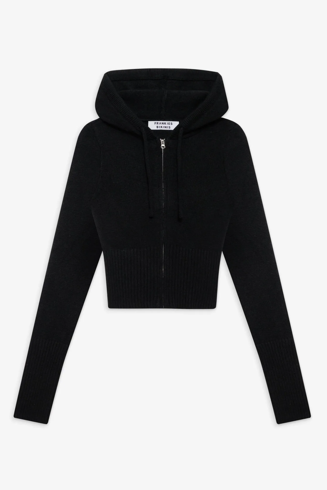 Aimee Zip Up Hoodie in Black