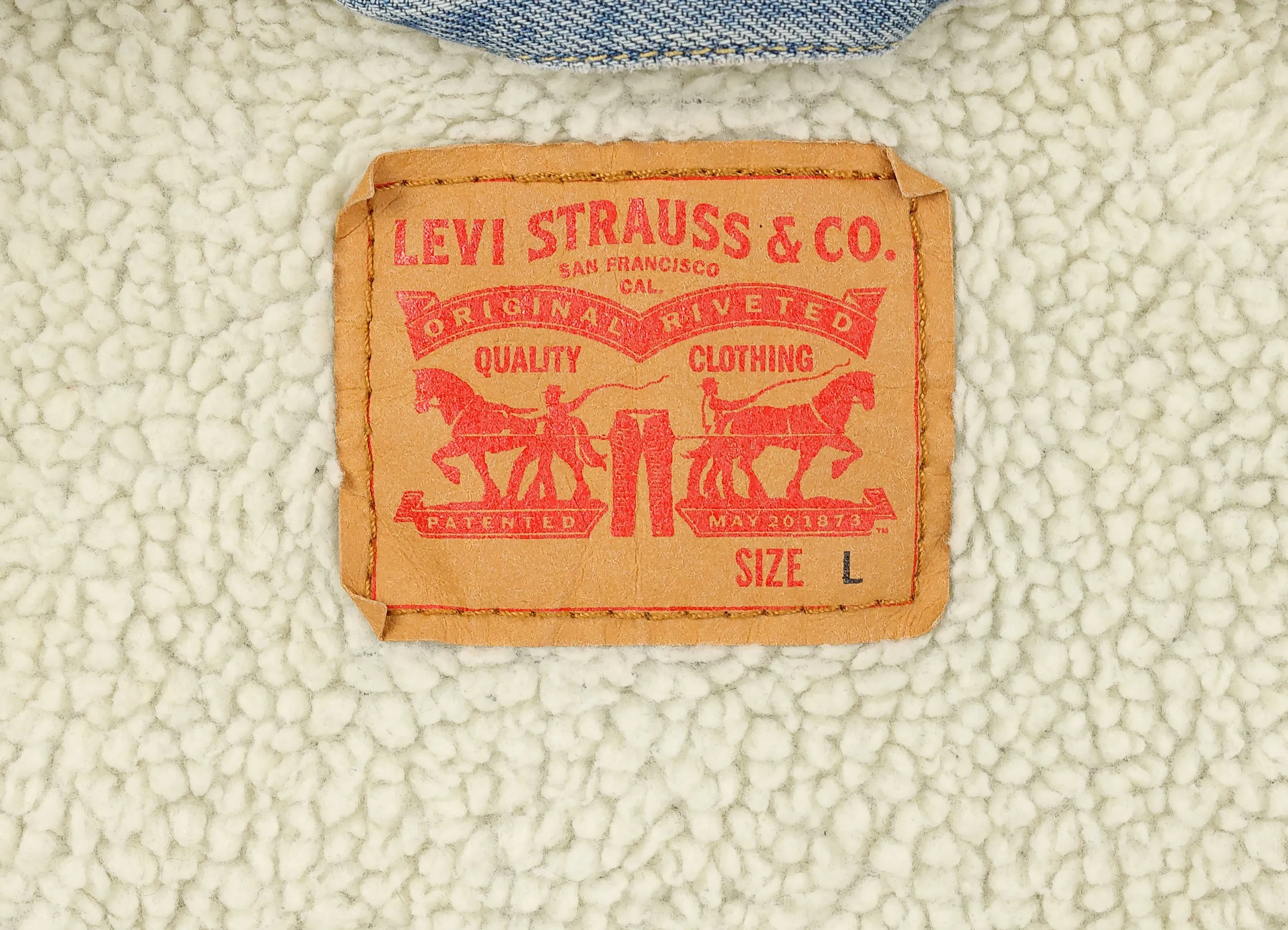 Levi's Fleeve Lined Winter Denim Jacket - Blue - L