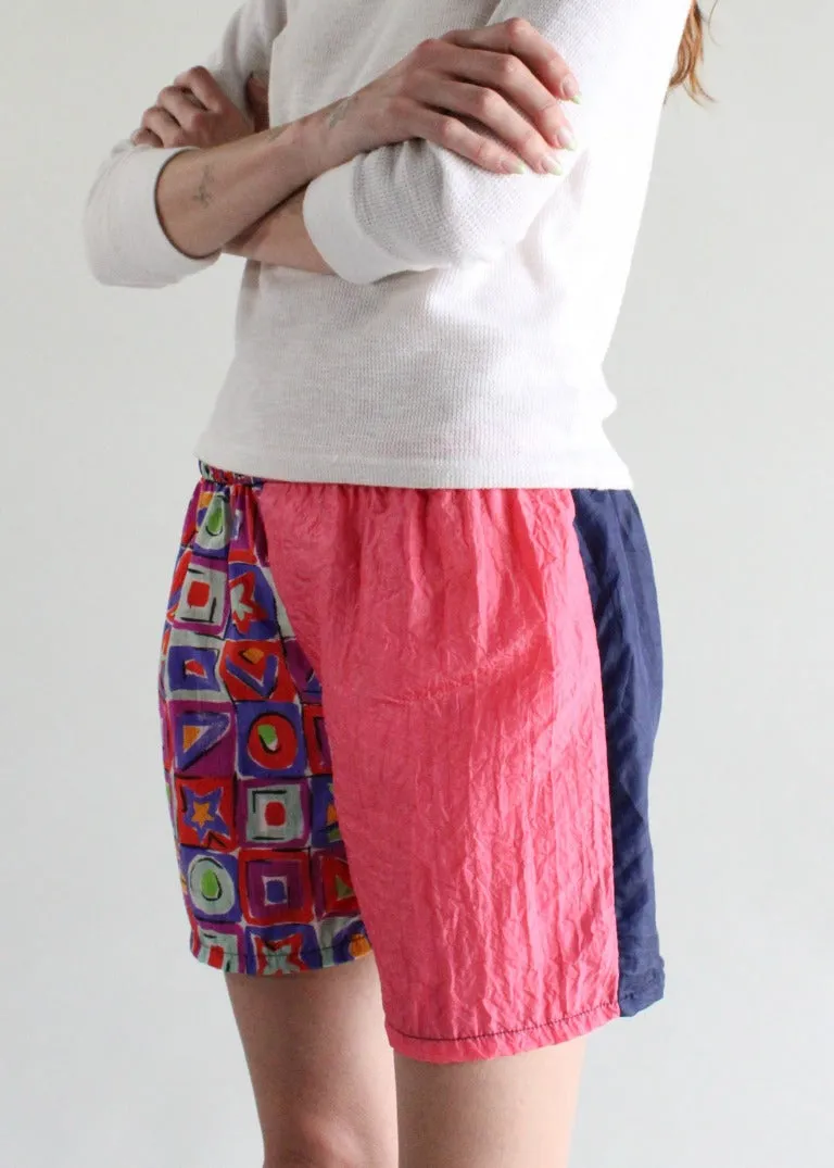 RCYCLD Pieced Crazy Nylon Short