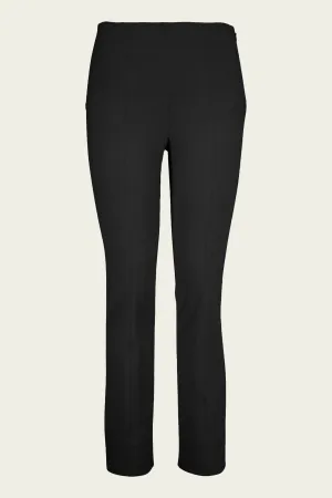 Stitch Front Seam Ponte Legging in Black