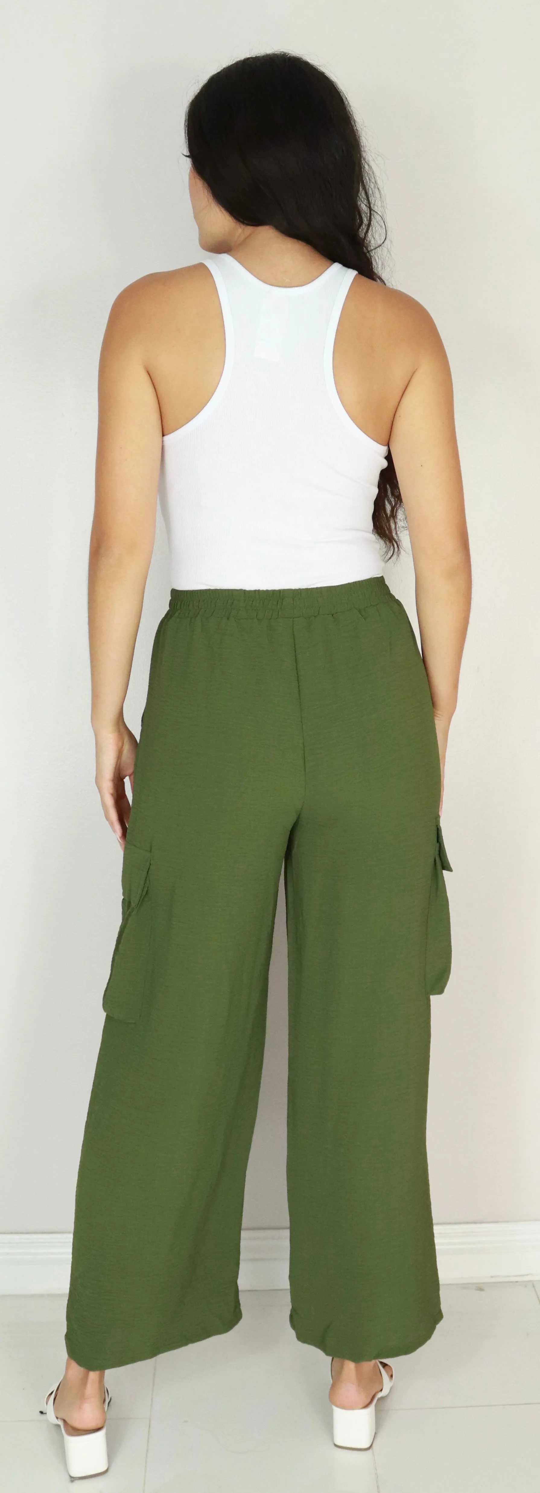 WIDE LEG CARGO PANTS
